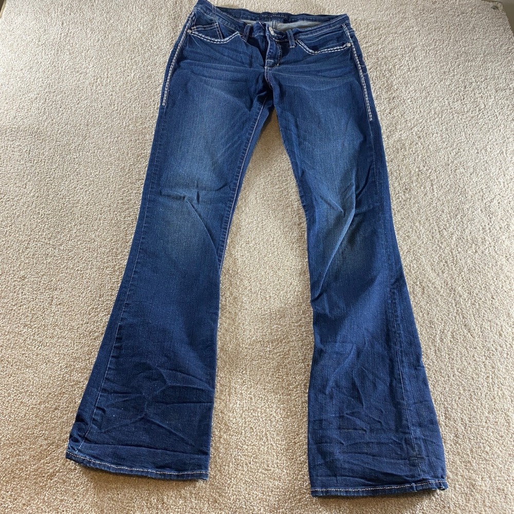 Rock‎ & Republic Kasandra Jeans Womens 6M Blue Excellent Bootcut Contrast Stitch